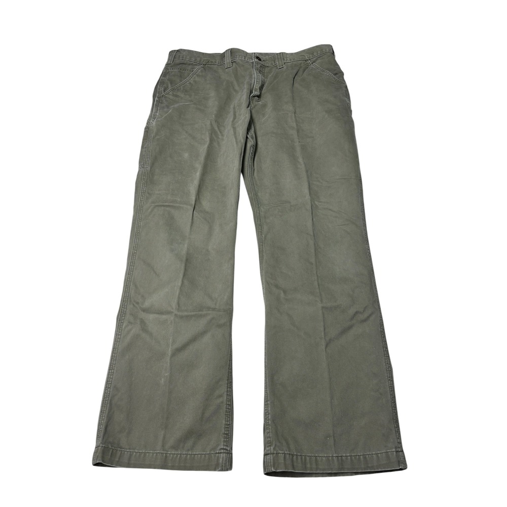 Carhartt B324-ARG Mens Washed Twill‎ Dungaree Army Green 40x32 Mens Workwear